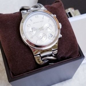 Silver Twist Link Michael Kors Watch